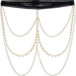Gold Plated 'ThighTide' Pearls Embellished Thigh Chain Can Be Used With Shorts/Skirts/Dresses for Women and Girls (TC0716) 1 Pc-picture-1