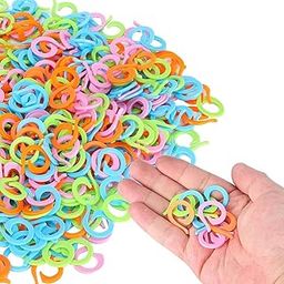 20 Color Knitting Stitch Counter Crochet Locking 6 Shape Big Size New Stitch Markers Stitch Needle Clip Knitting Crochet Markers, Multicolored-image-65