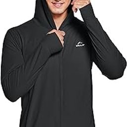 Men's UPF 50+ Light Jacket Sun Protection Hooded SPF UV Jacket Hiking Fishing Shirt Long Sleeve Full Zip-picture-38