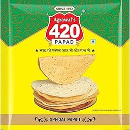 Agrawal's 420 Special Papad | 100% Vegetarian, No Artificial Colors | Crispy & Crunchy for Meals & Snacks | Pack of 1, 200g-image-37