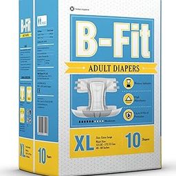 B Fit Adult Diaper Highly absorb able For Adult Incontinence (Pack Of 10 Pcs) (XL)-image-42