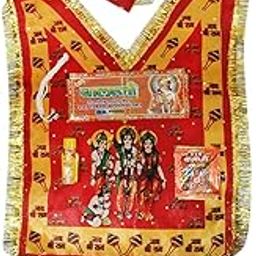 My God Gift Shree Hanuman Chola with Silver Bark Sindoor,Janau, Chameli Oil with Flag for Home/Temple/Festive Occassions-26
