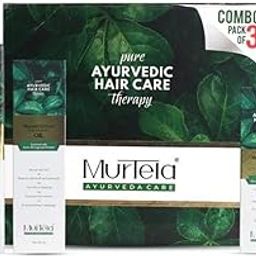 Murtela Ayurvedic Hair Care Combo - Vitalizer Shampoo, Oil and Serum-45