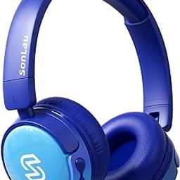 Sonlau S62 Kids Headphones, Wired Headphones for Kids Over Ear with Microphone, 85/94dB Volume Limiter Headphones for Girls Boys, Foldable Headphones for Learning & Entertainment-Blue-picture-11