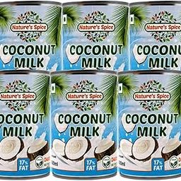 Nature's Spice Coconut Milk - Combo Pack of 6 (400 ml) Rich & Creamy Texture with No Added Artificial | 17% Fat Milk for Vegan Diet│100% Dairy Free Product | Used For Cooking & Baking-22