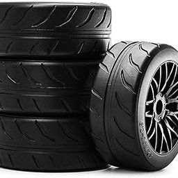 Fashion My Day 4 Pieces 1:8 RC Tires DIY Modification Upgrade Parts Remotes Control Vehicle Black-image-65