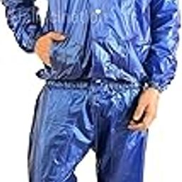 Raincoat for Men for Bike Double Coated PVC 100% Waterproof Bikers Gear Rainwear rain Jacket Pant rain Coats Suit; Soft Strong Made in India-image-2
