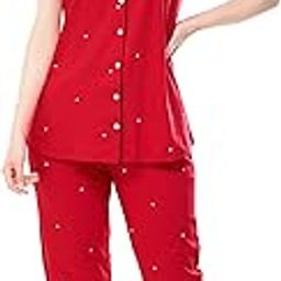 Women's Cotton Dot Printed Night Suit Set Of Shirt & Pajama Set-picture-47