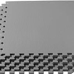 We Sell Mats Light Gray 16 Square Ft (4 Tiles + Borders) Foam Interlocking Floor Square Tiles-image-42