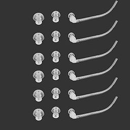 Audio Service Hearing Aid Domes For Bte Hearing Aid (Small, Medium Large) (18 Pcs), Transparent-18