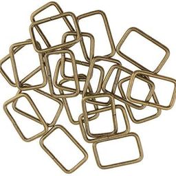 FABLOFT® 6x20 Pieces Metal Square Buckle Connector for DIY Bag Craft 25x16x2.8mm Bronze-image-32