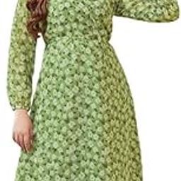 Western Dress | Georgette Printed Dress for Women Maxi | One Piece Dress for Women-image-39
