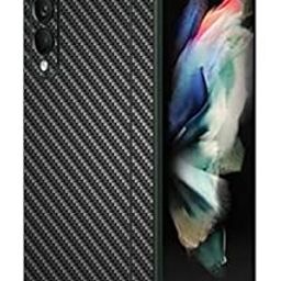 LAMHA Mobile Skin for Z Fold 3 5G Black Cf Skin High Matte Finish-image-2