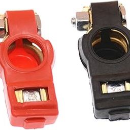 Lyla 2Pcs Universal Car Battery Cable Terminals Clamps Professional Copper Plated-2
