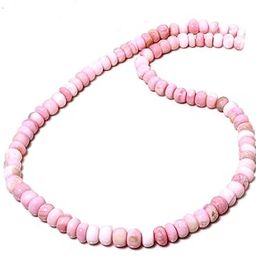 Wonderful Pink Opal Rondelle Shape 120 Cts. Necklace Jewellery For Women & Girls-image-10