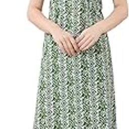 Women's Premium Cotton Sleeveless Gown | All Over Printed Maxi for Women | Night Wear | Full Length Night Gown-image-9