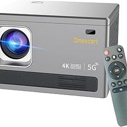 Omexcart 4K Decoding Android Wifi6 BT 5.1 Short Throw 6D Keystone Dolby Dual Wi-Fi 6000 LM (400 Ansi) E-Foucs Portable Projector-image-3
