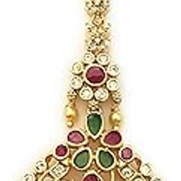 Micro Gold Plated AD Stone Studded Maan Tikka for Women and Girls-image-32