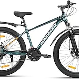 ROADGIANT Legacy 29T | MTB | Aluminum Alloy Frame Bicycle | Dual Disc Brakes | 21 Speed Shimano| Front Suspension | Unisex | for All-Terrain Riding (Metallic Green)-22