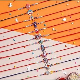 Stylish Cartoon Character Kids Rakhi Set with Tilak Pack and Greeting Card for Brother, Sister, Baby Boy, Baby Girl, Chhota Bhai-image-26