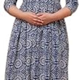 Fashion Women Viscose Rayon Floral Printed Anarkali Maternity and Feeding Maxi Dress with Zip KF_Gown_05-image-92