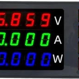 amiciSense DC Watt Meter 3 in 1, 0-100V 10A 1000W Power Meter with Multi-Colour Digital Display-image-58