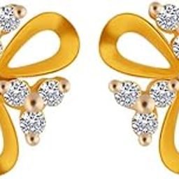 14KT Yellow Gold Stud Earrings for Women - 1.4 Grams-image-97