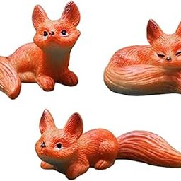 ARTISOUL® 3Pcs Garden Fox Miniature Figurines Gift Resin Sculptures for Garden Outside Orange | Yard, Garden & Outdoor Living | Garden Decor | Statues & Lawn Ornaments-image-29