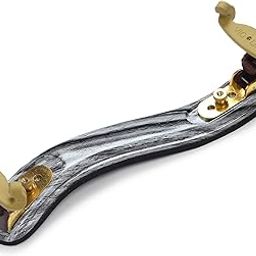 PERLMAN Curved Wooden Violin Shoulder Rest with Brass Fittings – 4/4 Full Size-image-44