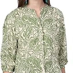 Women Printed V-Neck 3/4 Sleeves Casual Tunic I Casual Tunic for Women l Tunic for Women (P_LTNC00102)-image-4