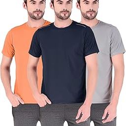 Freecultr Men's Performance T-Shirt | Pack of 3 | Quick Dry, Moisture-Wicking, Half Sleeve, Stylish & Comfortable, Breathable Fabric, Dry Fit Gym Workout, Running & Casualwear T-Shirts for Men-image-1