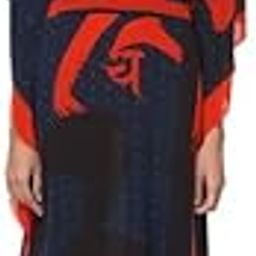 Blue Cobalt Crepe Printed Kaftan for Women-image-39