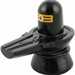 GIFT LIYA KYA Tilak Marble Shivling Stone Shivlinga | Black Shivling Idol Shiva Lingam for Home Puja, Abhishekam, Black-14