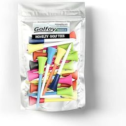 Golfoy Basics Cushioned Rubber Top Mixed Colors Plastic Golf Tees - 85mm (Pack of 20)-image-101