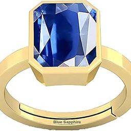 Natural Neelam 3.25 Ratti to 10.25 Ratti or 3.00 Carat to 9.50 Carat Astrological Certified Gemstone Panchdhatu Five Metal Gold Plated Adjustable Ring for Men and Women-image-92