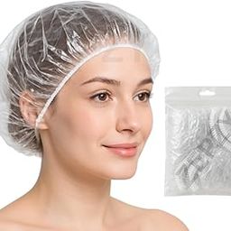 Shower Cap - Reusable Waterproof Shower Caps for Women and Men | Premium Quality Bath Cap For Hotel, Spa, Salon | Hair Protection and Home Bathroom Use (One Size, 50, count)-image-3