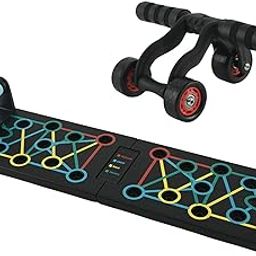 SAZ DEKOR Push Up Board Foldable Stand Body Build Exercise Board with Power Roller-image-39