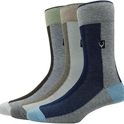 Men's Cotton Full Length Socks (Pack of 3) Pista Green, Brown Melange, Grey Melange-picture-14