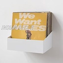 Indian Decor Wall Mounted Floating Magazine Holder 3113- White Color-image-87