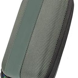 encELade Portable Multipurpose Premium Shockproof Case for All 2.5" Hard Disks Drive Case/Travel Friendly (Grey Strip)-image-7