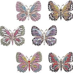 FASHIONS Elegant Multi Color Butterfly Brooch pin Rhinestone jackets, scarfes, hats Insect Pin Jewelry Crystal stone Accessory for women-image-1