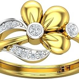 Floral Collection 18k (750) Yellow Gold and Diamond Ring-image-75