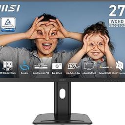 msi PRO MP273QP E2 27-inch IPS 2560 x 1440 (QHD) Computer Monitor, 100Hz, HDR400, Free-Sync, HDMI, DP Port, VESA Mountable, Height Adjustable, Tilt, Speaker, 1ms, Black.-22