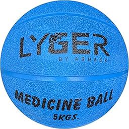 LYGER Weighted Bounce Medicine Ball Intensive Workout Training Gym, Exercise Weight Balls Equipment Cross Training and Core Strength Workout- 5Kg-image-49
