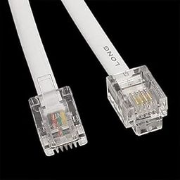 Imported 6P4C RJ11 Telephone Extension Fax Modem Cable Line 10Ft 2Pcs_76734-13