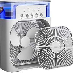 HOLIV ORGANICS Mini Cooler Rechargeable Air Conditioner Water Cooler Small AC for Office, Home Cooling, Travelling Summer Fan USB Compatible 3 Fast Speed 3-in-1 Mini Fan USB-Powered (WHITE).-image-95