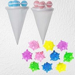 2pcs Washing Machine Floating Lint Mesh Bag Hair Filter Mesh Bags and 10pcs Cleaning with Washer Balls Laundry Balls Combo-image-32