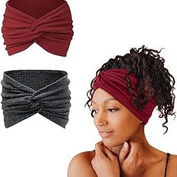 2pcs Hair Bands For Women, Stretchy Wide Headband For Women, Twisted Knot Bohemian Large Hairband, Head Band Hair Accessories Wear For Yoga, Fashion, Working Out, Travel Or Running-47