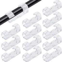 Self-Adhesive Cable Clips - Strong Wire Organizer for Home, Office, and Car - Transparent Cable Management Clips for Laptop, Computer, and Desktop Pack of 20-image-18