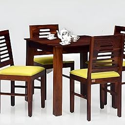 DRYLC Furniture Solid Sheesham Wood 4 Seater Dining Set for Dinig Room | Kitchen | Hotel | Cafe | Restaurant (Finish Color - Maple Finish, DIY)-image-75